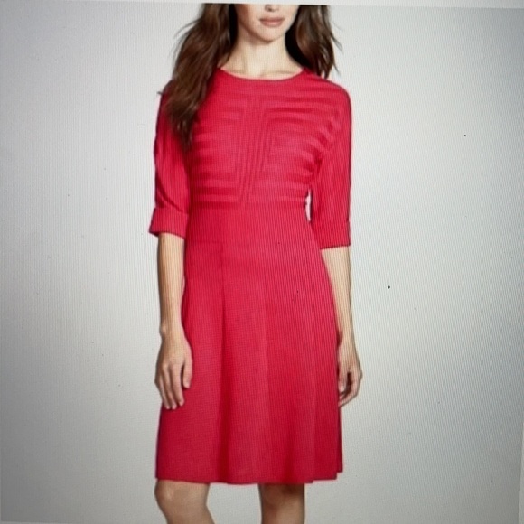 COPY - Eliza J Hot Pink Fit & Flare Sweater Dress Small - Picture 9 of 9